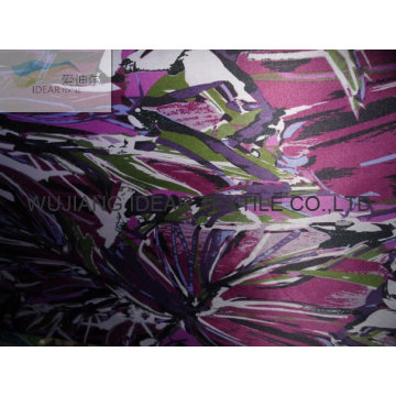 Polyester Fashion Printed Satin Fabric for Lady Dress customize-made